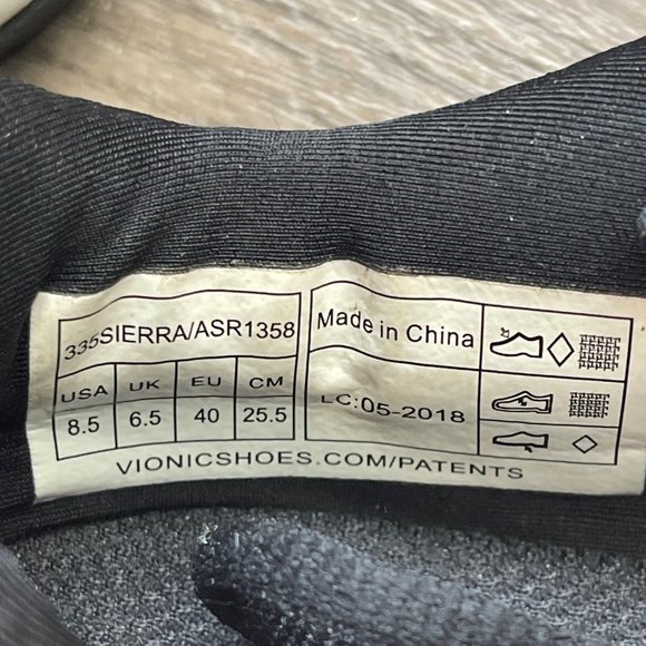 Vionic Women's Black and White Flex Sierra Active‎ Lace Up Sneakers Size 8.5 - Picture 8 of 8